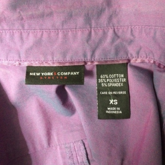 NY&C Purple (Blue-Shift) Button-Down Blouse - Picture 4 of 4